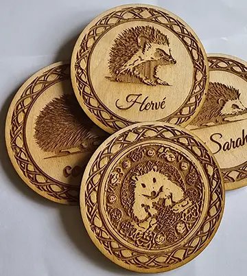Dessous de Verres en Bois Personnalisés
